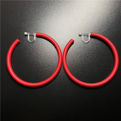 1 Pair Fashion C Shape Solid Color Arylic Ear Studs