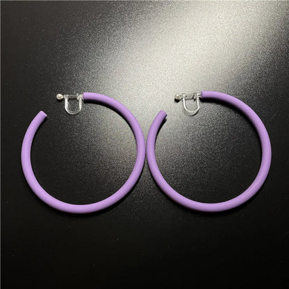 1 Pair Fashion C Shape Solid Color Arylic Ear Studs