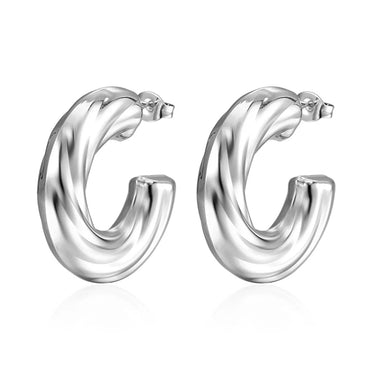 1 Pair Fashion C Shape Plating Stainless Steel Ear Studs