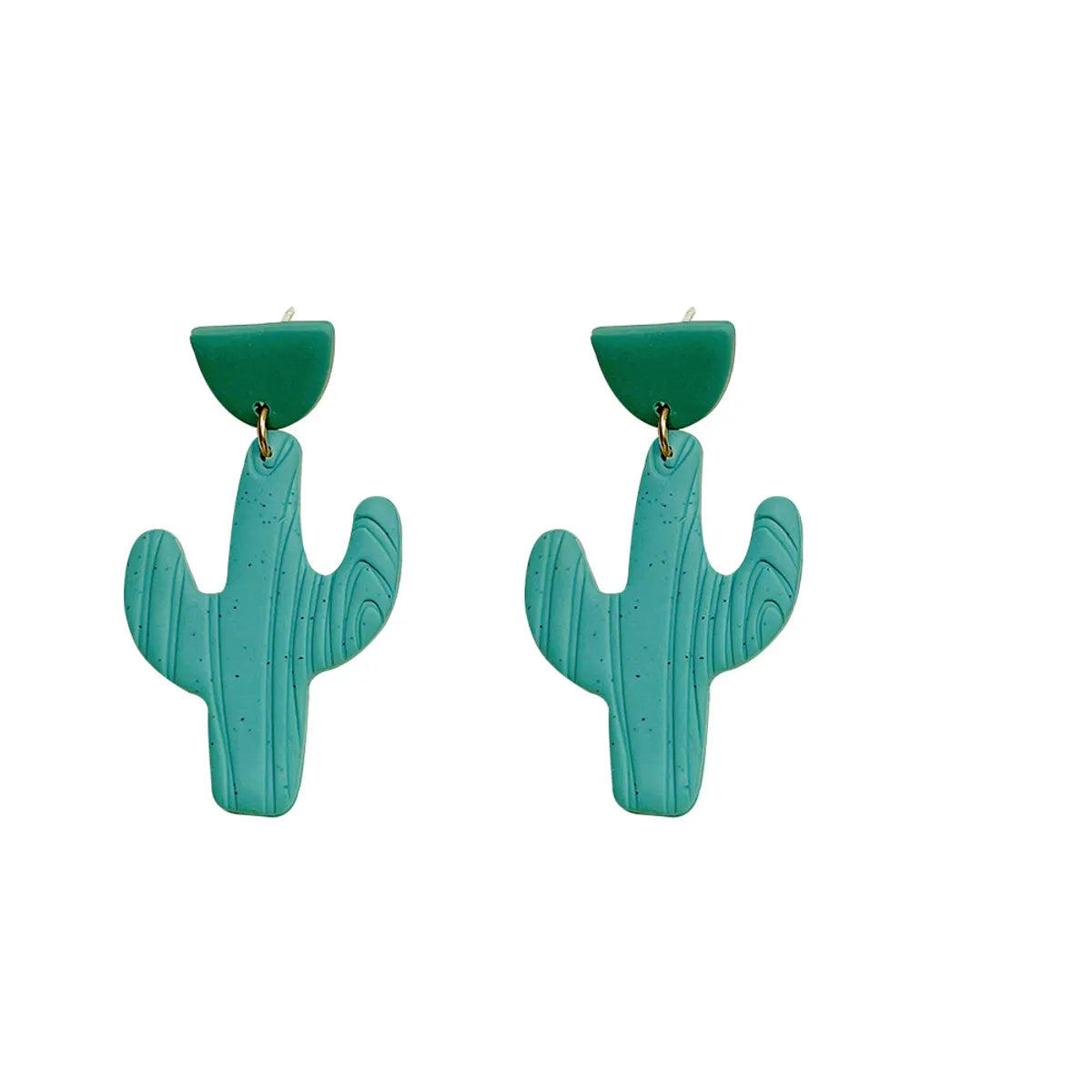 1 Pair Fashion Cactus Soft Clay Women's Drop Earrings