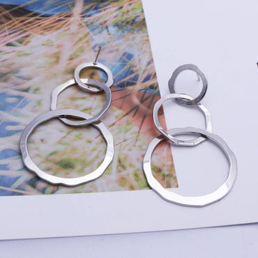 1 Pair Fashion Circle Alloy Plating Women's Drop Earrings