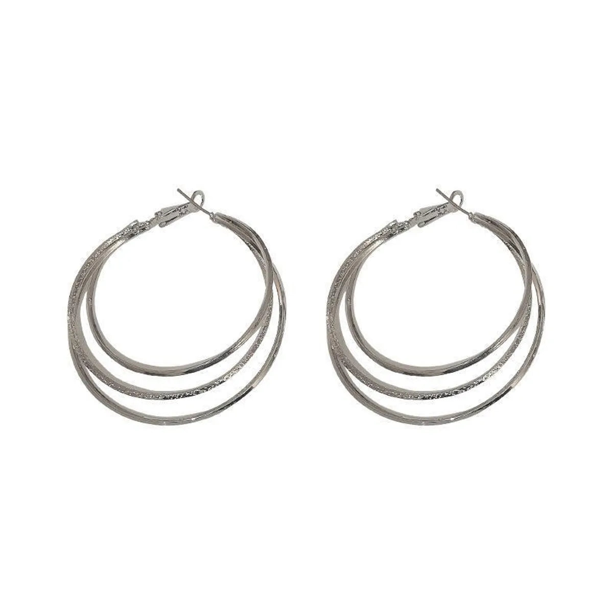 1 Pair Fashion Circle Alloy Plating Women's Hoop Earrings