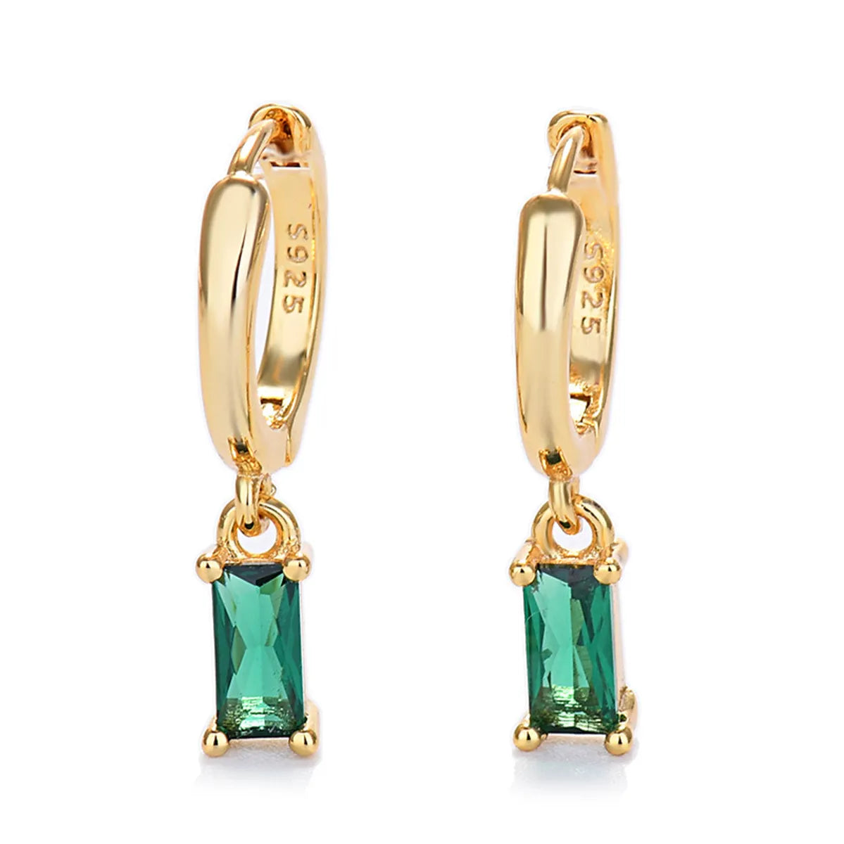 1 Pair Fashion Circle Metal Inlay Zircon Women'S Drop Earrings