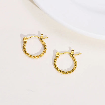 1 Pair Fashion Circle Stainless Steel Plating Earrings