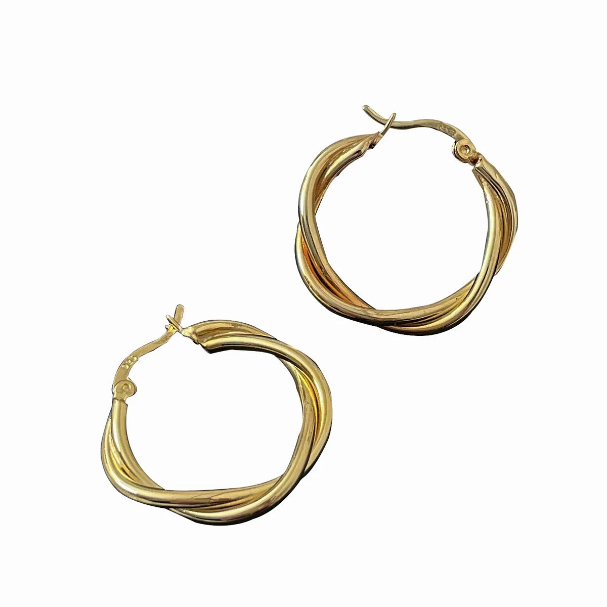 1 Pair Fashion Circle Sterling Silver Plating Hoop Earrings