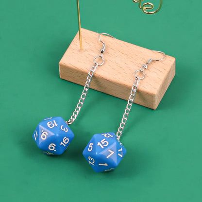 1 Pair Fashion Dice Plating Arylic Earrings