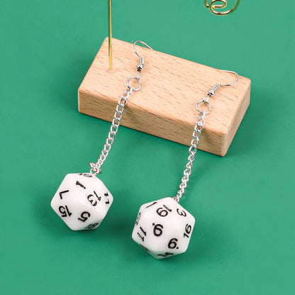 1 Pair Fashion Dice Plating Arylic Earrings