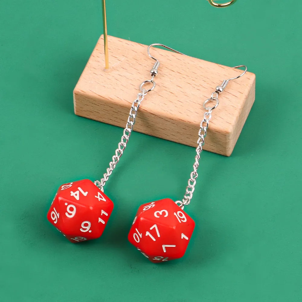 1 Pair Fashion Dice Plating Arylic Earrings