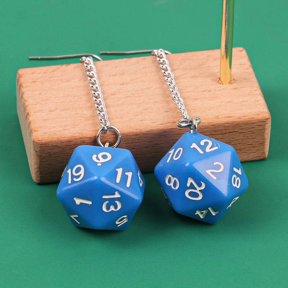 1 Pair Fashion Dice Plating Arylic Earrings