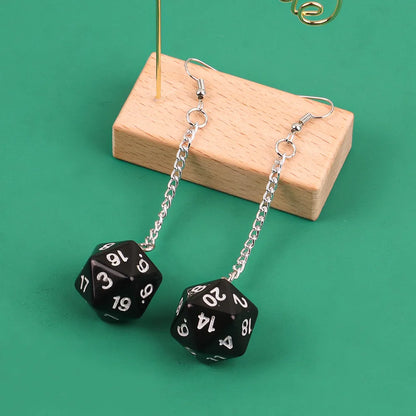 1 Pair Fashion Dice Plating Arylic Earrings