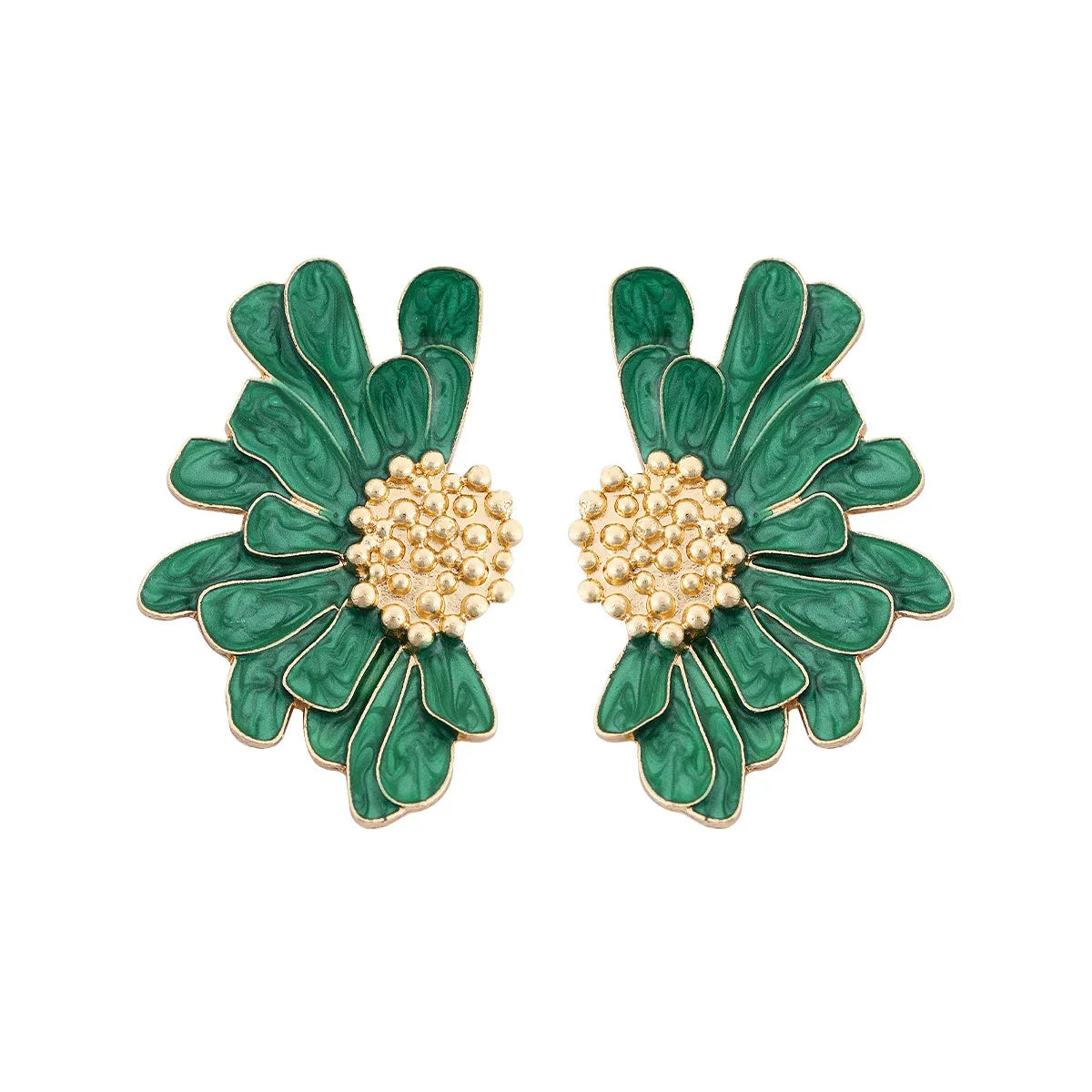 1 Pair Fashion Flower Alloy Enamel Women'S Ear Studs