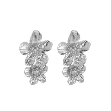 1 Pair Fashion Flower Alloy Drop Earrings