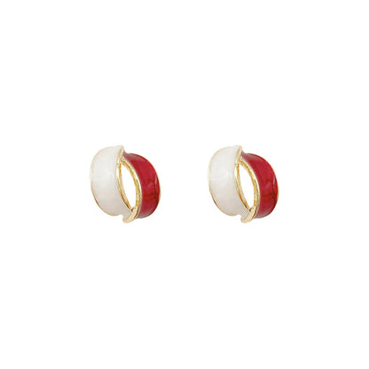 1 Pair Fashion Geometric Alloy Enamel Women's Ear Studs