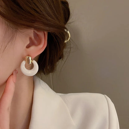 1 Pair Fashion Geometric Alloy Enamel Women's Ear Studs