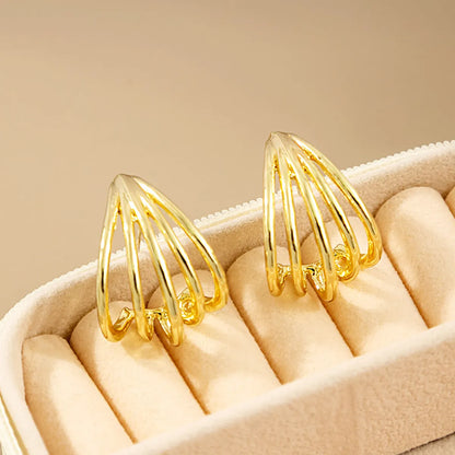 1 Pair Fashion Geometric Alloy Plating Women'S Ear Studs