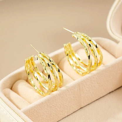 1 Pair Fashion Geometric Alloy Plating Women'S Ear Studs