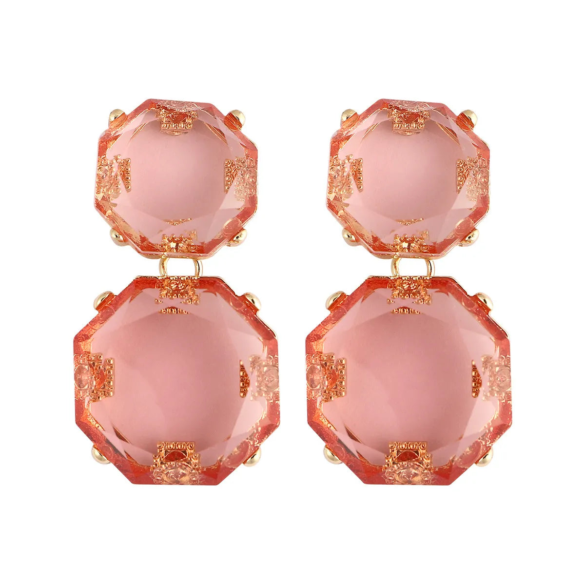 1 Pair Fashion Geometric Arylic Stoving Varnish Women'S Drop Earrings