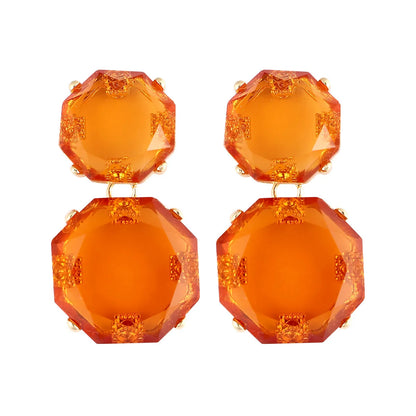 1 Pair Fashion Geometric Arylic Stoving Varnish Women'S Drop Earrings