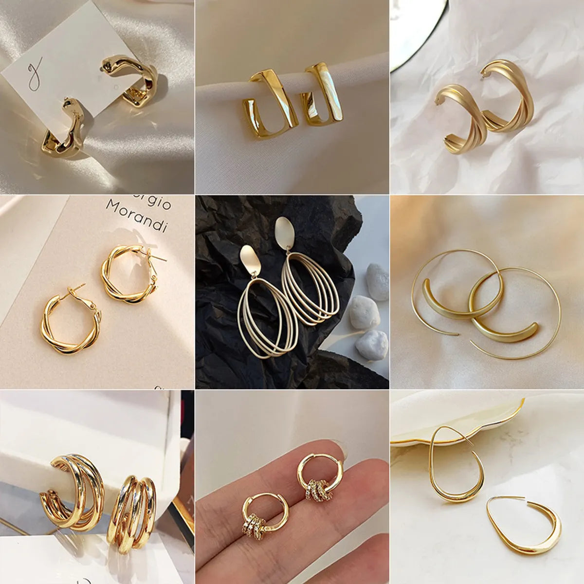 1 Pair Fashion Geometric Metal Plating Women'S Earrings