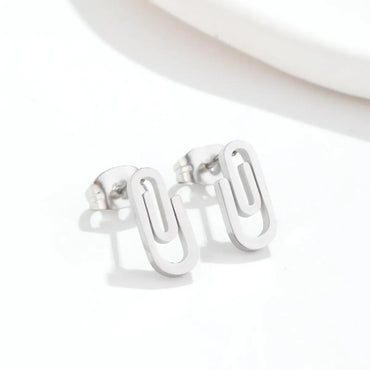 1 Pair Fashion Geometric Stainless Steel Plating Ear Studs