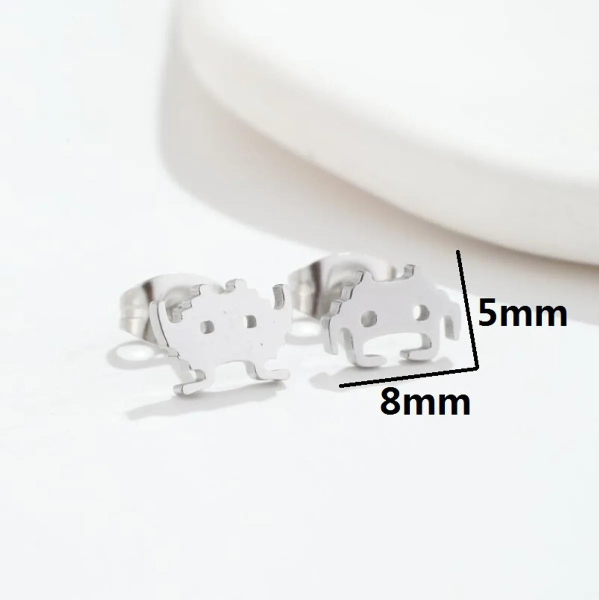 1 Pair Fashion Geometric Stainless Steel Plating Ear Studs