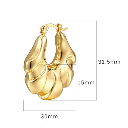 1 Pair Fashion Geometric Stainless Steel Plating Earrings