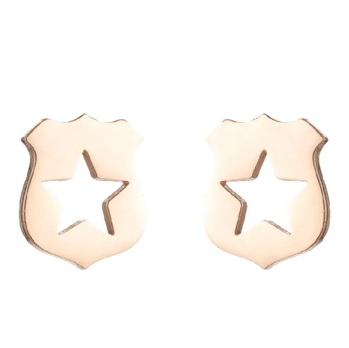 1 Pair Fashion Geometric Titanium Steel Plating Ear Studs