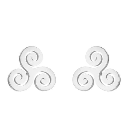 1 Pair Fashion Geometric Titanium Steel Plating Ear Studs