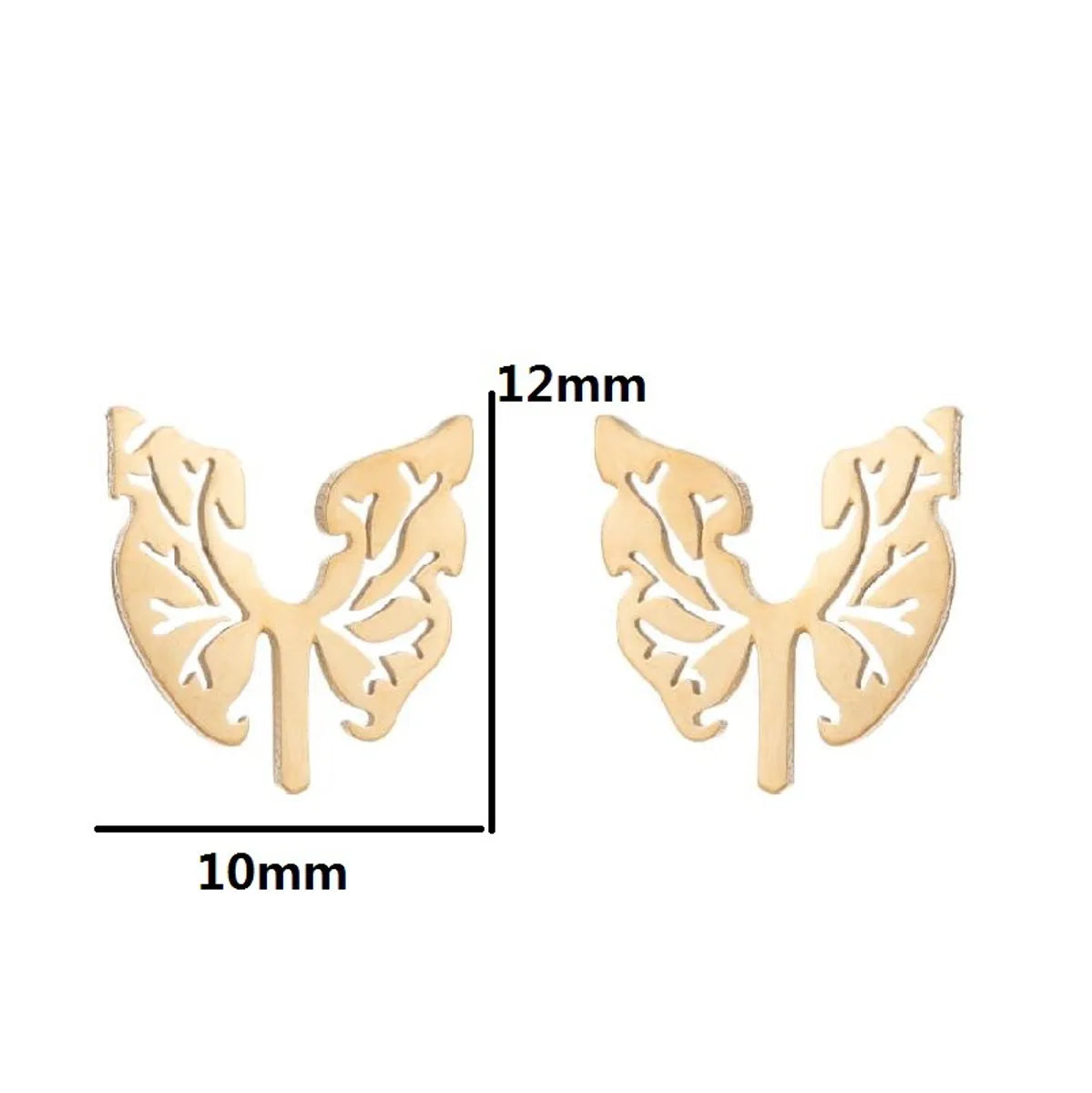 1 Pair Fashion Geometric Titanium Steel Plating Ear Studs