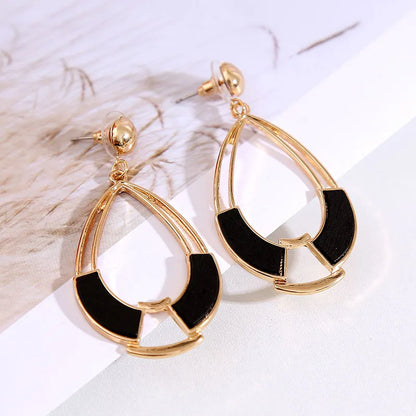 1 Pair Fashion Geometric Wood Handmade Women'S Drop Earrings