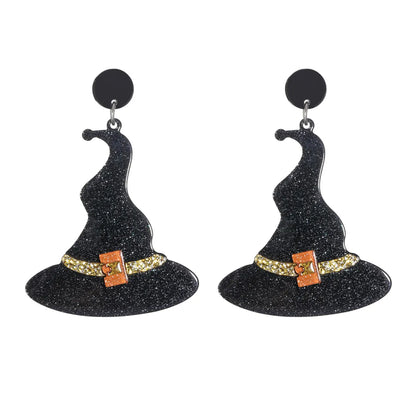 1 Pair Fashion Halloween Pattern Arylic Drop Earrings