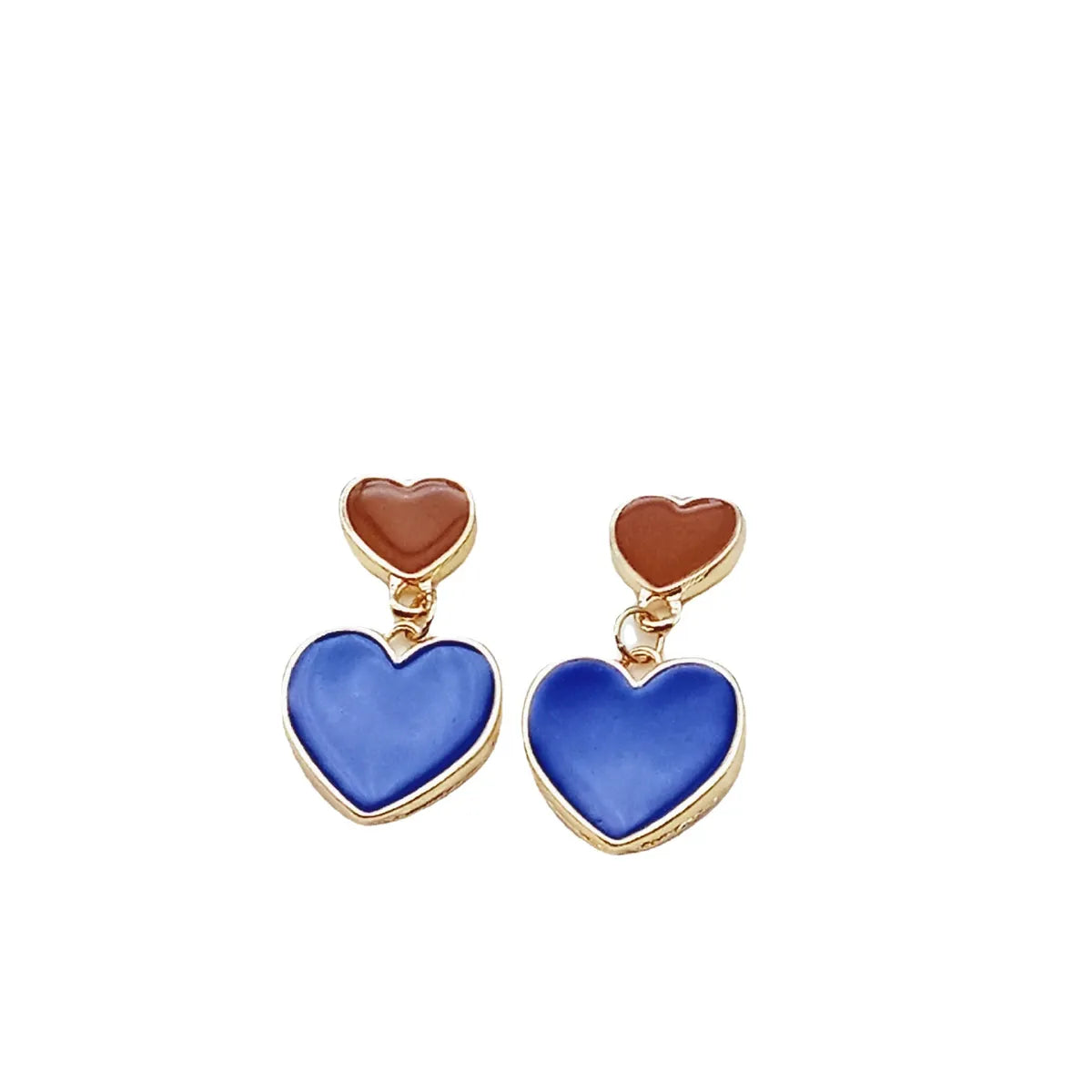 1 Pair Fashion Heart Shape Alloy Enamel Valentine's Day Women's Drop Earrings