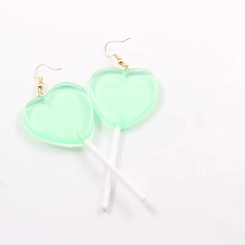 1 Pair Fashion Heart Shape Arylic Women'S Drop Earrings