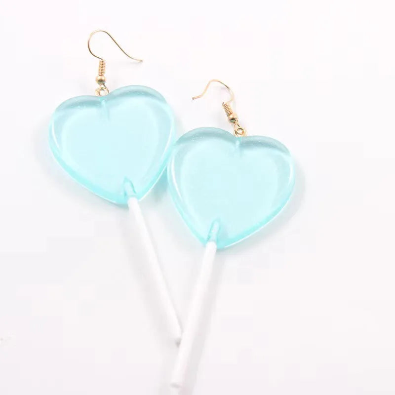 1 Pair Fashion Heart Shape Arylic Women'S Drop Earrings