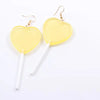 1 Pair Fashion Heart Shape Arylic Women'S Drop Earrings