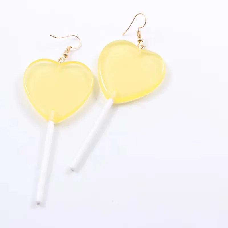 1 Pair Fashion Heart Shape Arylic Women'S Drop Earrings