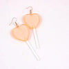 1 Pair Fashion Heart Shape Arylic Women'S Drop Earrings