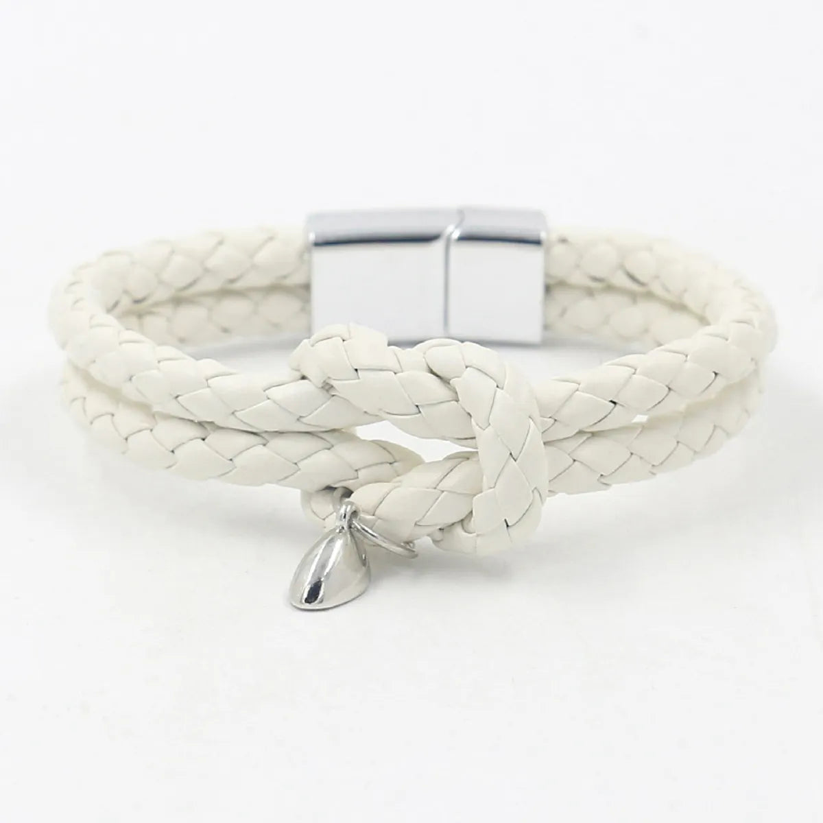 Fashion Heart Shape Pu Leather Braid Couple Bracelets