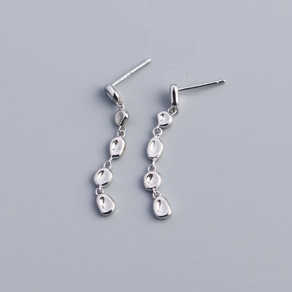 1 Pair Fashion Irregular Geometric Sterling Silver Plating Drop Earrings