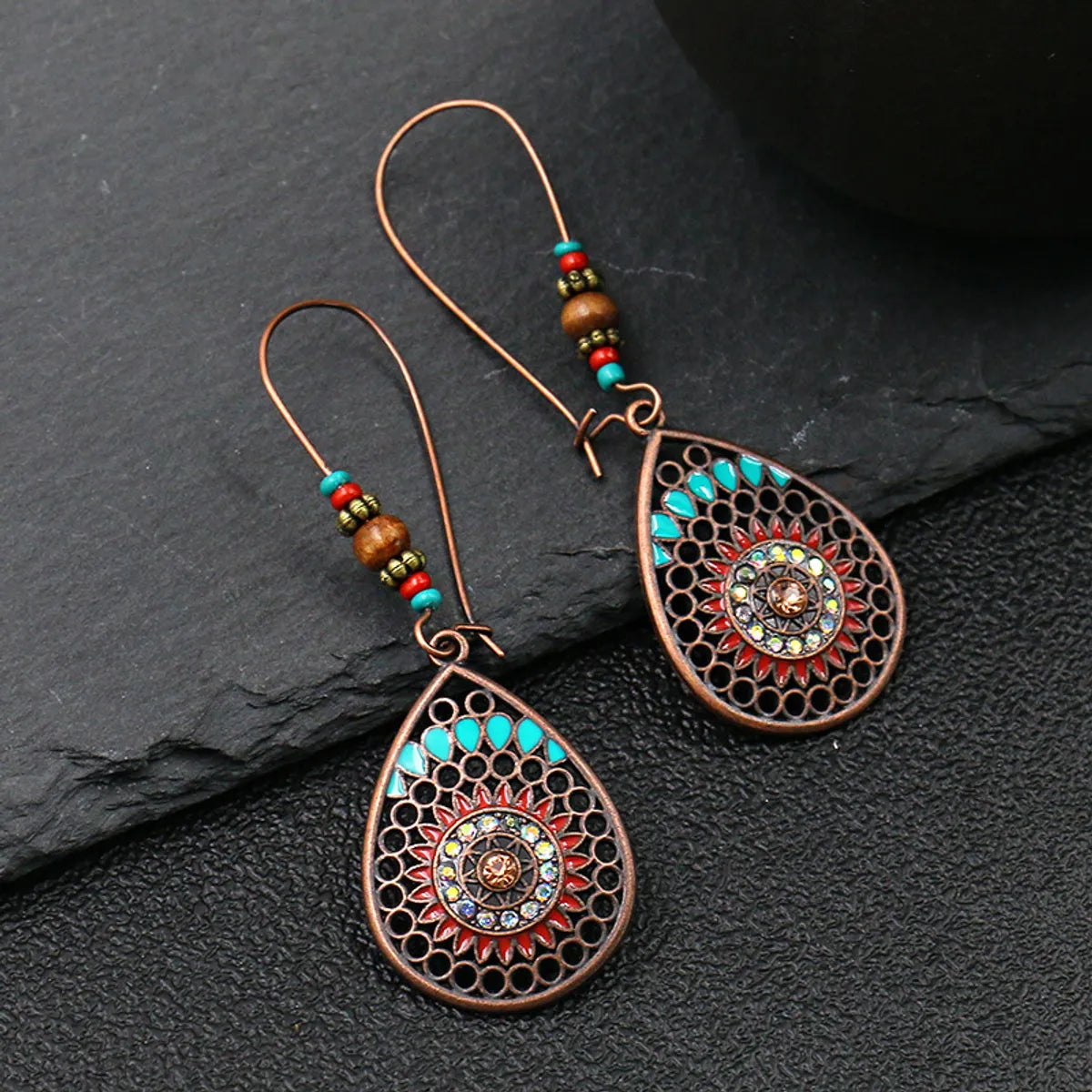 1 Pair Fashion Leaf Alloy Plating Women's Drop Earrings