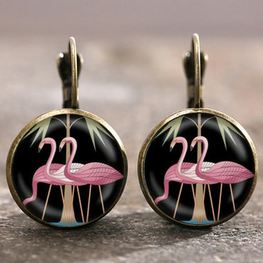 1 Pair Fashion Moon Dragonfly Butterfly Alloy Plating Women's Earrings