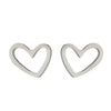 1 Pair Fashion Moon Heart Shape Snowflake Stainless Steel Ear Studs