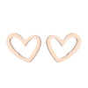 1 Pair Fashion Moon Heart Shape Snowflake Stainless Steel Ear Studs