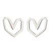 1 Pair Fashion Moon Heart Shape Snowflake Stainless Steel Ear Studs