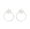 1 Pair Fashion Moon Heart Shape Snowflake Stainless Steel Ear Studs