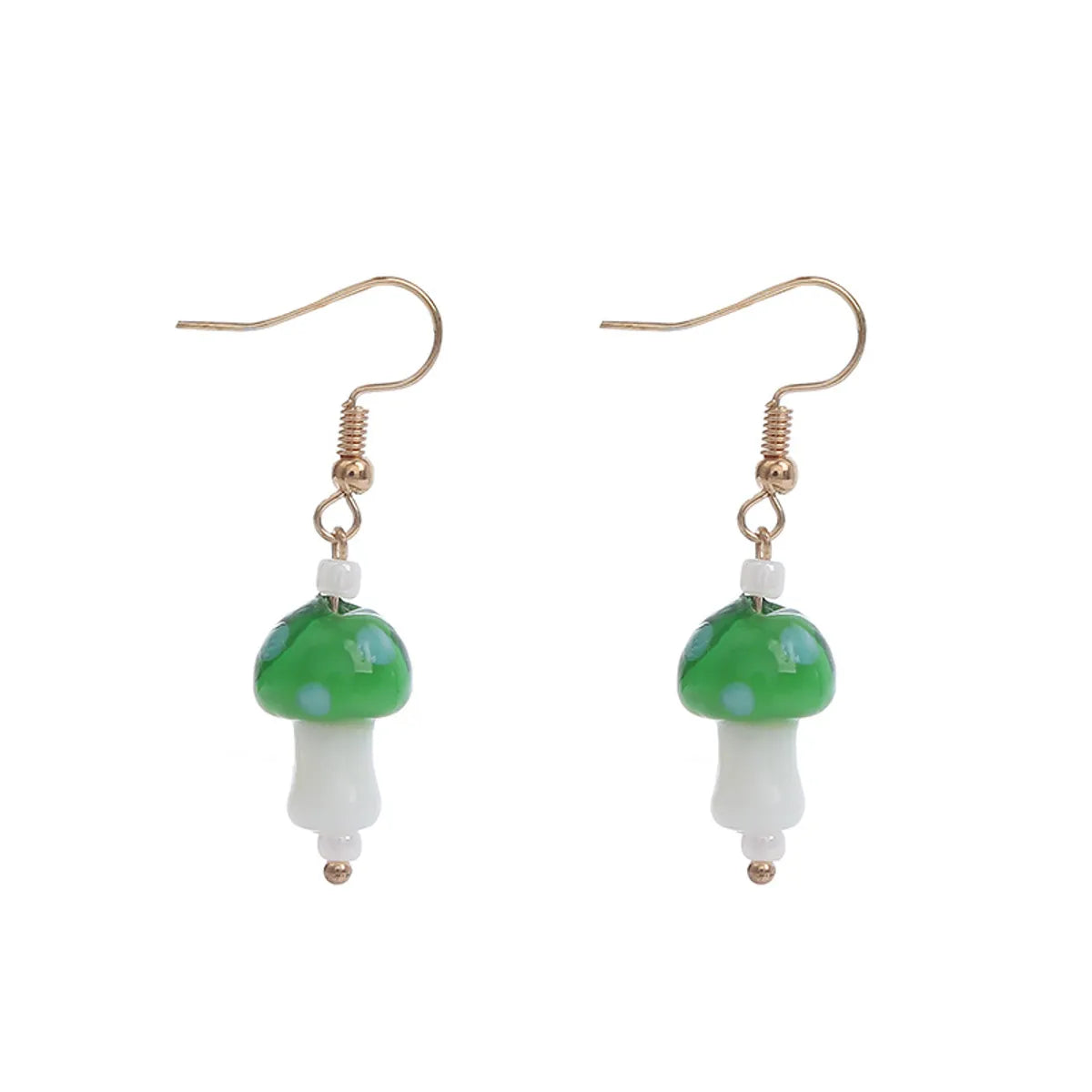 1 Pair Fashion Mushroom Glass Women'S Drop Earrings