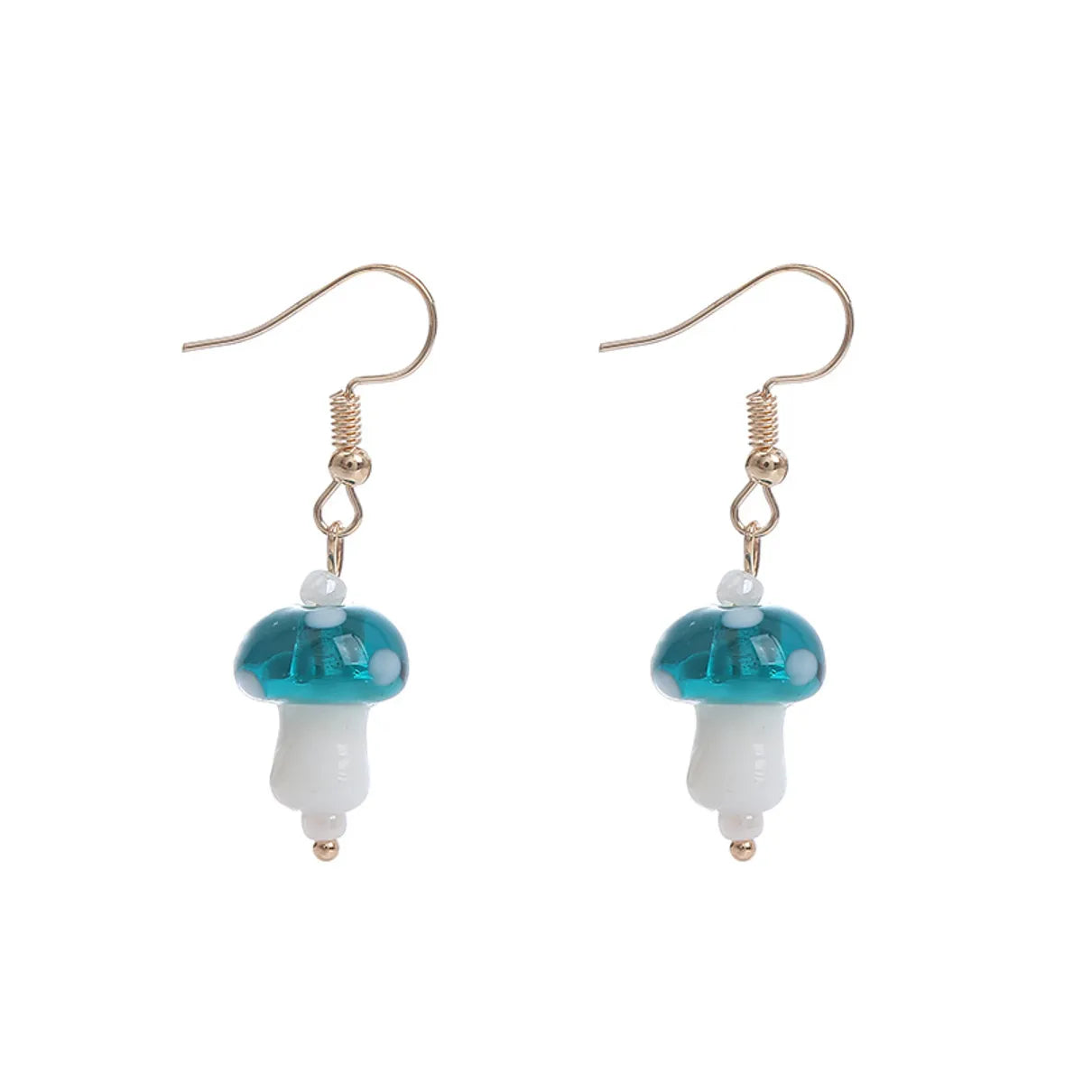 1 Pair Fashion Mushroom Glass Women'S Drop Earrings