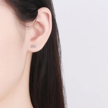 1 Pair Fashion Number Sterling Silver Plating Ear Studs