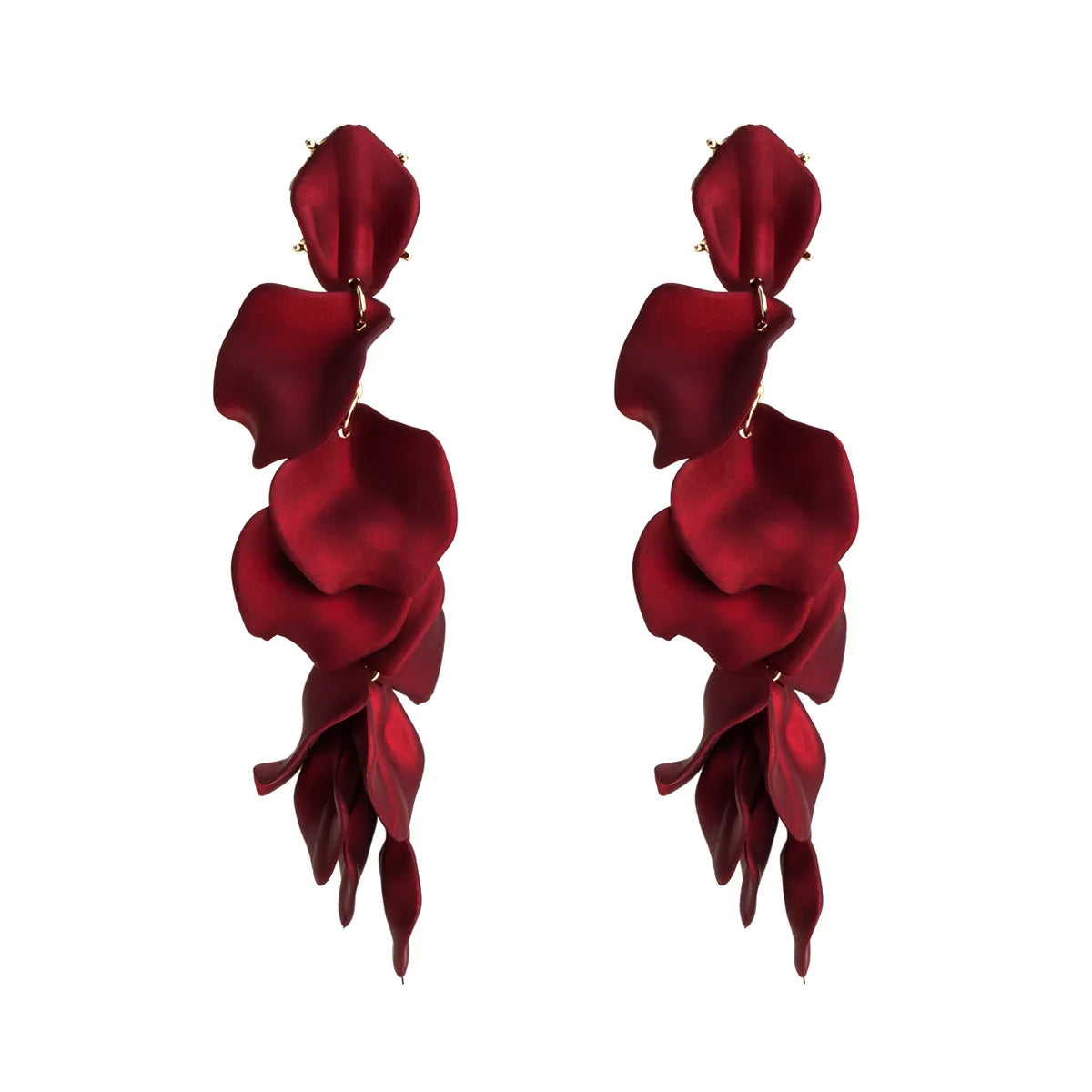 1 Pair Fashion Petal Arylic Stoving Varnish Women's Drop Earrings