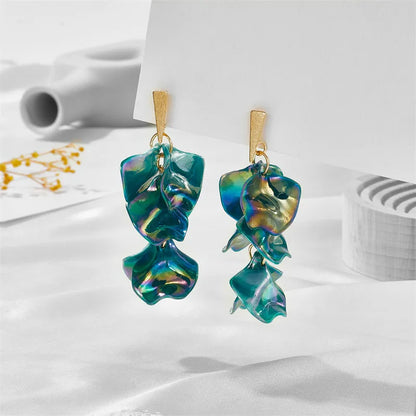 1 Pair Fashion Petal Arylic Women'S Drop Earrings